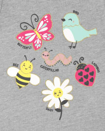Baby And Toddler Girls Animals Graphic Tee 3-Pack