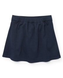 Lot de 2 jupes-shorts plissées en tricot ponte avec boutons pour petites filles