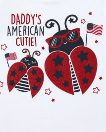 Baby And Toddler Girls Americana Cutie Graphic Tee