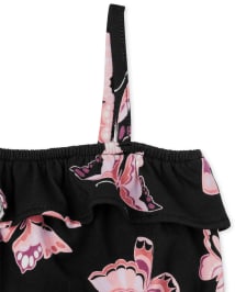 Barboteuse papillon à volants pour bébé et toute-petite fille