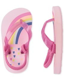 Pink rainbow flip discount flops