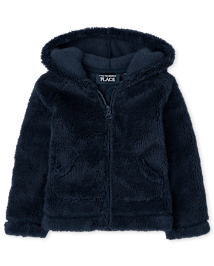 Baby And Toddler Girls Sherpa Zip-Up Hoodie