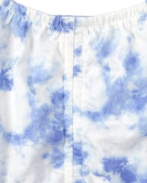 Girls Tie Dye Ruched Top