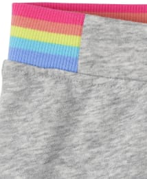 Girls Rainbow French Terry Shorts