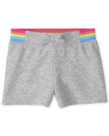 Girls Rainbow French Terry Shorts | The Children's Place CA - H/T MIST