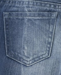 Short midi en denim bicolore pour fille