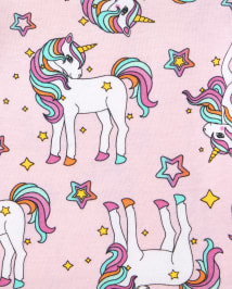 Lot de 2 pyjamas en coton ajustés licorne pour bébés et petites filles