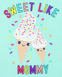 Baby And Toddler Girls Ice Cream Snug Fit Cotton Pajamas 2-Pack