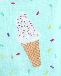Baby And Toddler Girls Ice Cream Snug Fit Cotton Pajamas 2-Pack