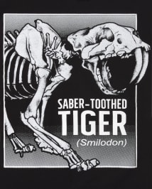 T-shirt graphique tigre à dents de sabre pour garçon