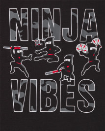 Boys Glow Ninja Snug Fit Cotton Pajamas