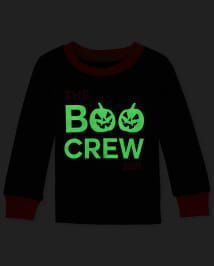 Unisex Baby And Toddler Halloween Long Sleeve Glow In The Dark Boo