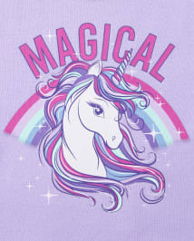Baby And Toddler Girls Unicorn Cloud Snug Fit Cotton Pajamas 2-Pack