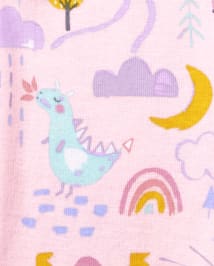 Baby And Toddler Girls Princess Snug Fit Cotton Pajamas 2-Pack