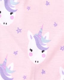 Baby And Toddler Girls Unicorn Panda Snug Fit Cotton Pajamas 2-Pack