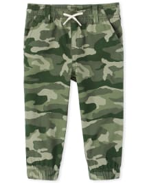 Baby And Toddler Boys Camo Woven Stretch Pull On Jogger Pants