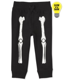 Unisex Baby And Toddler Glow Skeleton Jogger Pants