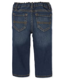 Lot de 2 jeans droits extensibles pour bébé et tout-petit garçon