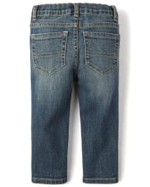 Lot de 2 jeans droits extensibles pour bébé et tout-petit garçon