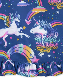 Girls Rainbow Unicorn Pajama Pants  The Children's Place CA - MAZARINE BLUE