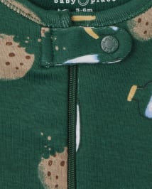 Pyjama une pièce en coton ajusté au lait et aux biscuits pour bébés et tout-petits garçons, paquet de 2