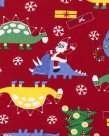 Unisex Baby And Toddler Christmas Dino Snug Fit Cotton Pajamas