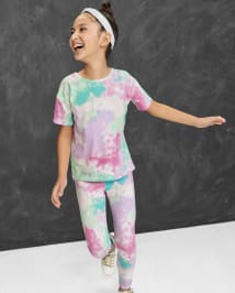 Girls tie dye leggings outlet