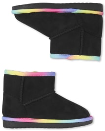 Toddler Girls Rainbow Low Faux Suede Booties