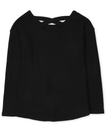 Girls Cross Back Lightweight Sweater