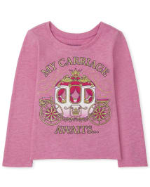 Baby and Toddler Girls Carriage Graphic Tee