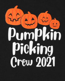 Unisex Baby Matching Family Pumpkin Picking Graphic Bodysuit