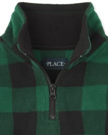 Buffalo plaid cheap half zip