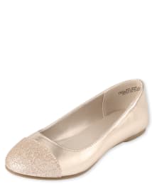 Girls rose gold ballet flats new arrivals