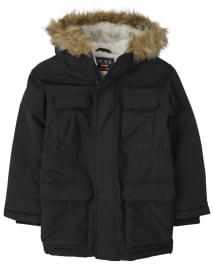 Boys Long Sleeve Parka Jacket BLACK The Children s Place CA
