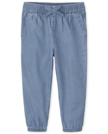 Girls jean joggers cheap