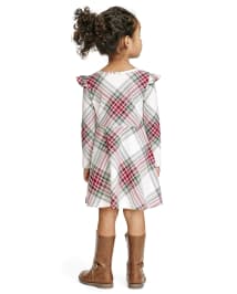 Baby And Toddler Girls Plaid Ruffle Skater Dress