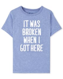 Baby And Toddler Boys Broken Graphic Tee