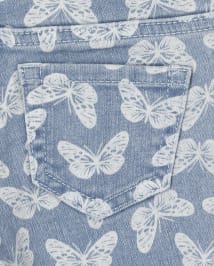Baby And Toddler Girls Butterfly Denim Pull On Jeggings
