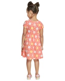 Baby And Toddler Girls Short Sleeve Daisy Print Knit Babydoll Dress ...