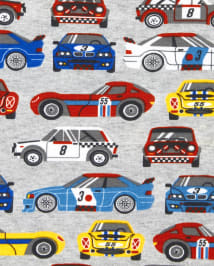 Baby And Toddler Boys Fast Asleep Racecar Snug Fit Cotton Pajamas 2-Pack