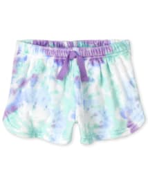 Girls Tie Dye Fleece Pajama Shorts GREEN The Children s Place CA