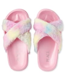 Girls fur slides shop