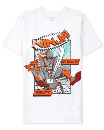 Boys Short Sleeve 'I Can't I Have Ninja Training' Graphic Tee