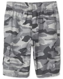 Boys Camo Pull On Cargo Shorts 2-Pack