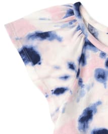 Girls Tie Dye Tie Front Top 3-Pack