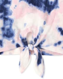 Girls Tie Dye Tie Front Top 3-Pack