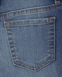 Shorts midi de mezclilla con botones en la parte delantera para niñas