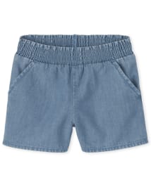 Paperbag waist denim shorts outlet
