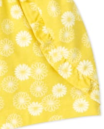 Barboteuse fleurie à volants pour bébés et petites filles