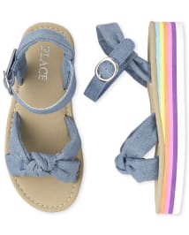 Girls denim sandals sale